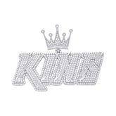 Crown King Moissanite Pendant - 925 Sterling Silver